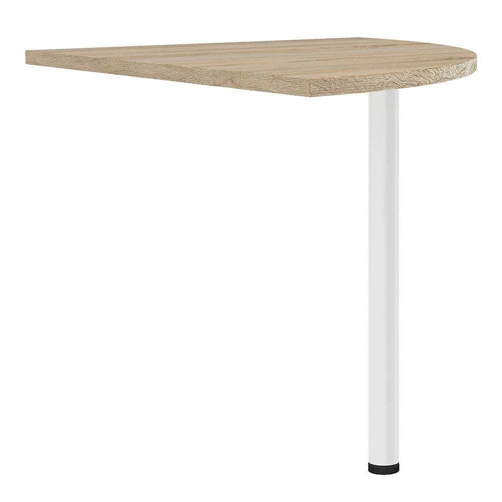 Business Pro Corner desk top in Oak with White legs in Oak Effect